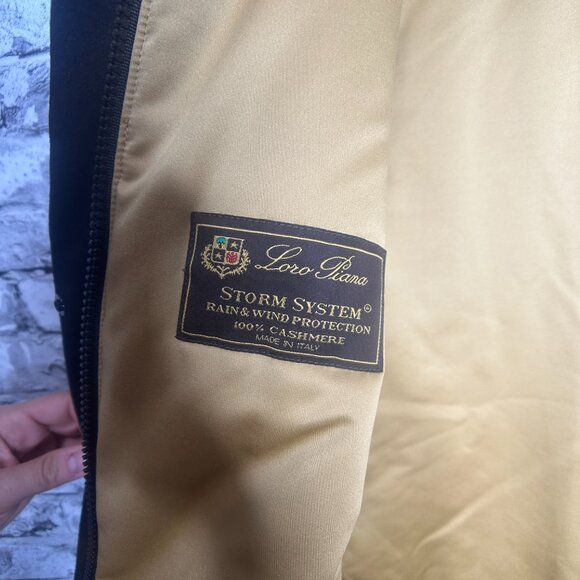 EUC Loro Piana Black Jacket w/ Gold Lining Size 46 - Picture 10 of 16